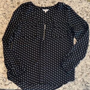 Candie's Black and White Patterned Blouse